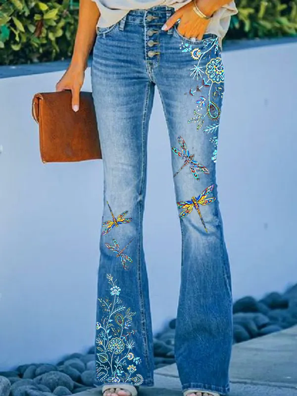 Ladies Casual Pants Wide Leg Pants Animal Pattern Pants pants