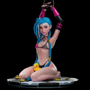 Pornhint Jinx NSFW Arcane STL Model for Resin Printer Figure 3D Printing High Quality Diorama NSFW