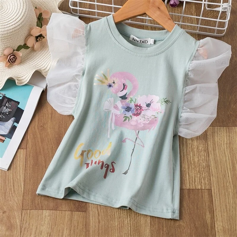 Black White Tees For Girl Boys T-shirts Short Sleeve Summer Clothes Cartoon Unicorn Unisex Tops Girl T shirts 3-8T Kids Clothing