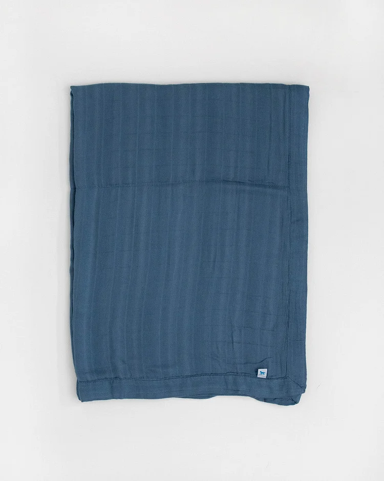 Deluxe Muslin Baby Quilt - Blue Dusk