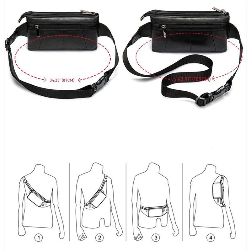 Outdoor Casual Practical Large Capacity Leather Chest Bags