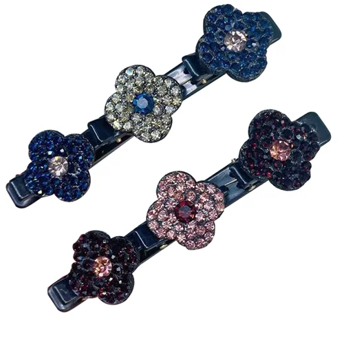 LAST DAY 50% OFF & Free Shipping - Sparkling Crystal Stone Braided Hair Clips
