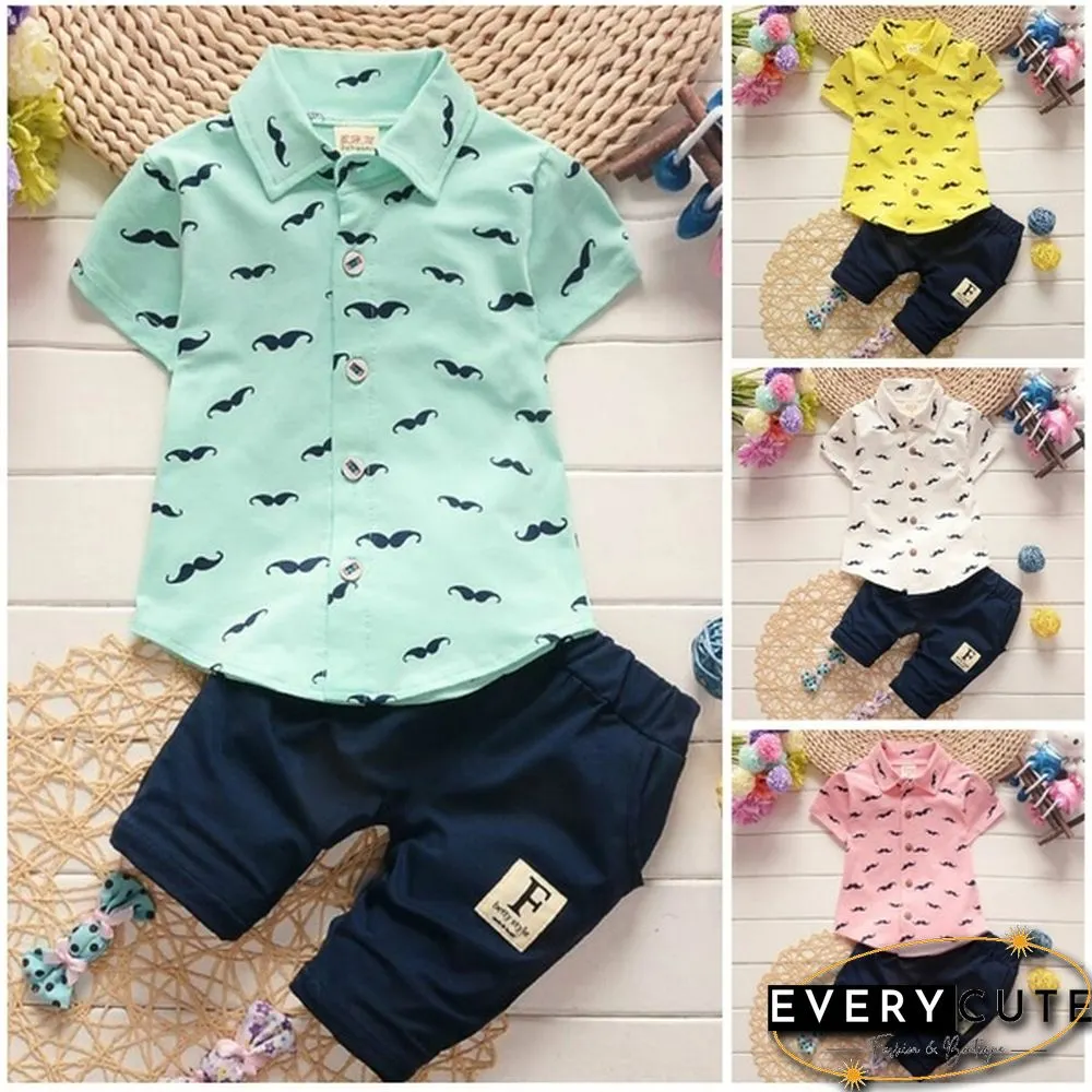 2pc set baby clothes summer short sleeve shirtshort pants kids boys outfits gentlemans