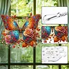 Rose Butterfly Fall 2D Flat DIY Diamond Painting Pendant
