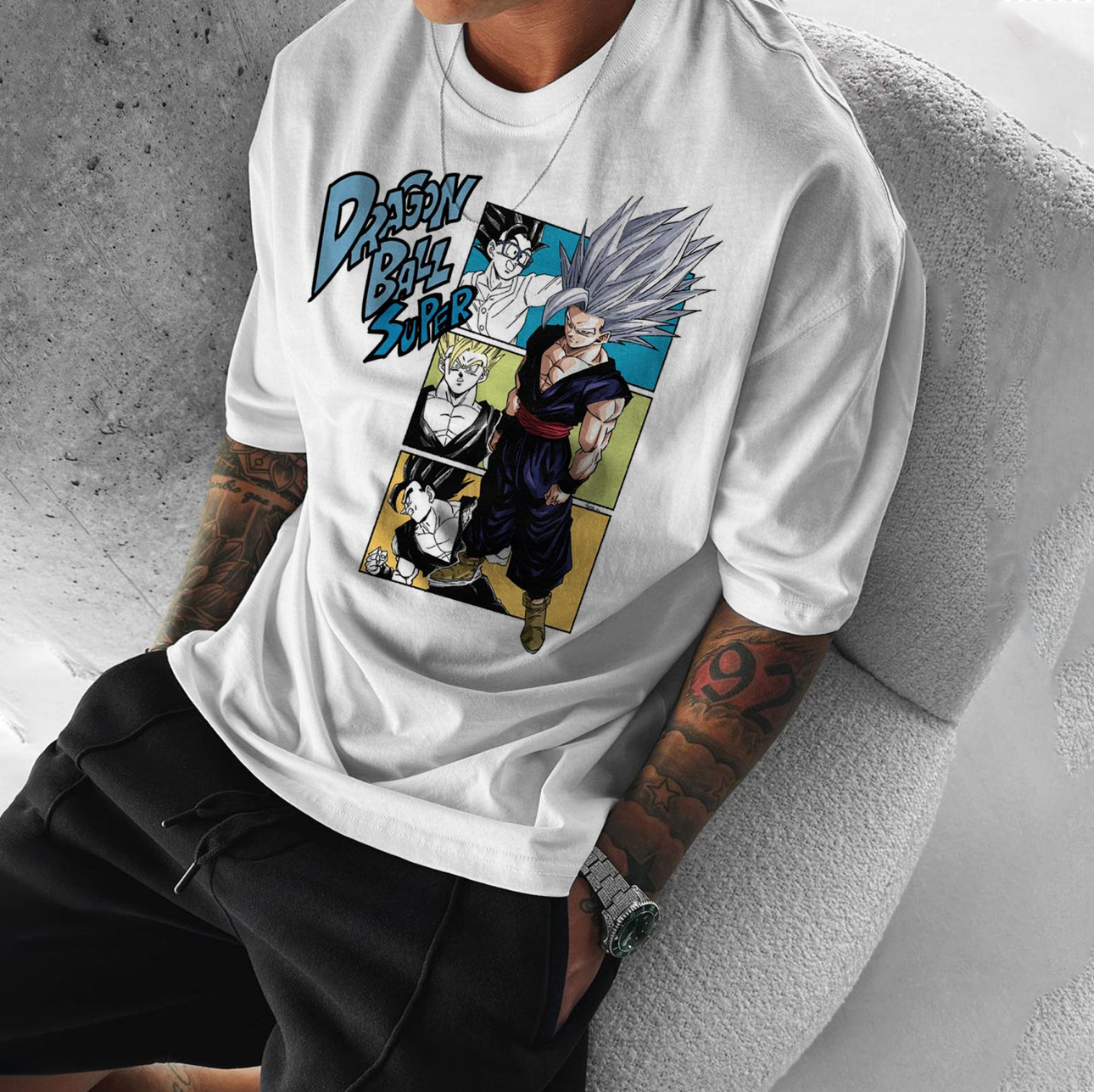 Unisex Oversized Anime Print T-shirt