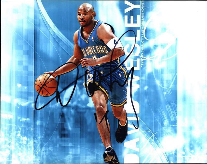 David Wesley signed NBA basketball 8x10 Photo Poster painting W/Certificate Autographed 003