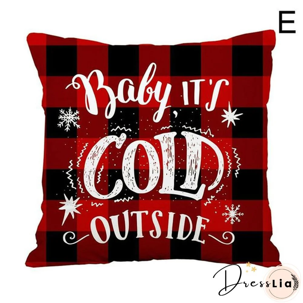 New Christmas Decorations Pillow Covers Farmhouse Decor Throw Pillow Cases Retro Truck Cushion Cover 18 X 18 Inch