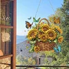 Diamond Painting Acrylic Sunflower Basket DIY Diamond Painting Hanging Pendant for Adults