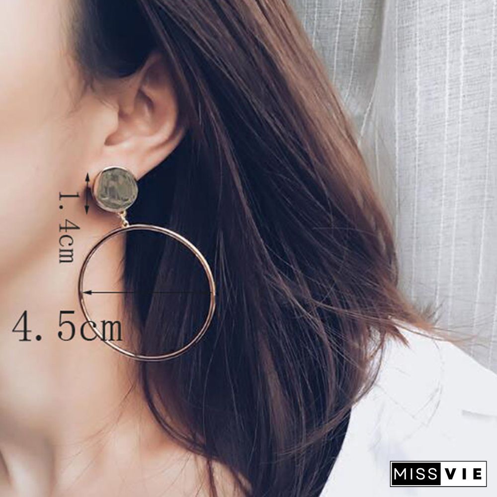 Simple Large Circle Earrings