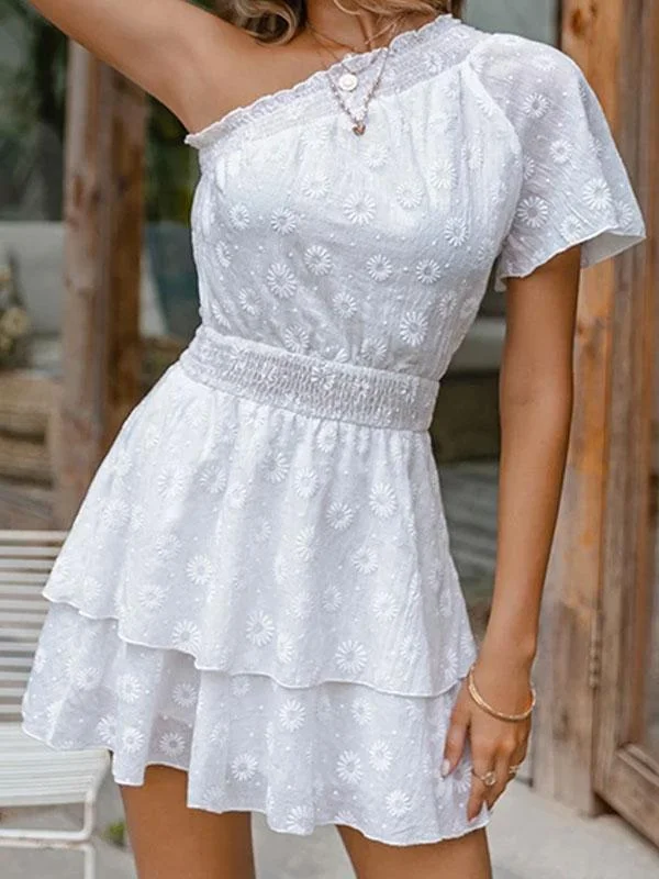 One shoulder mini dress