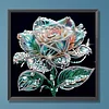 Rose speziell geformte 5D-DIY-Teilbohrer-Diamanten-Punkte-Edelstein-Kunst-Kits f&uuml;r Erwachsene Anf&auml;nger Wohnaccessoires Diamanten-Gem&auml;lde Edelstein-Kun