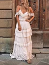 Crochet Carving Condole Belt Maxi Dresses