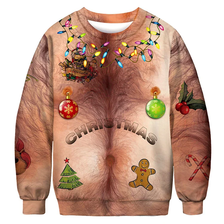  Unisex Ugly Christmas Sweatshirt 3D Graphic Printed Pullover