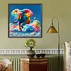 Diamond Painting -DIY Round Drill Rainbow Elephant(40x40cm)