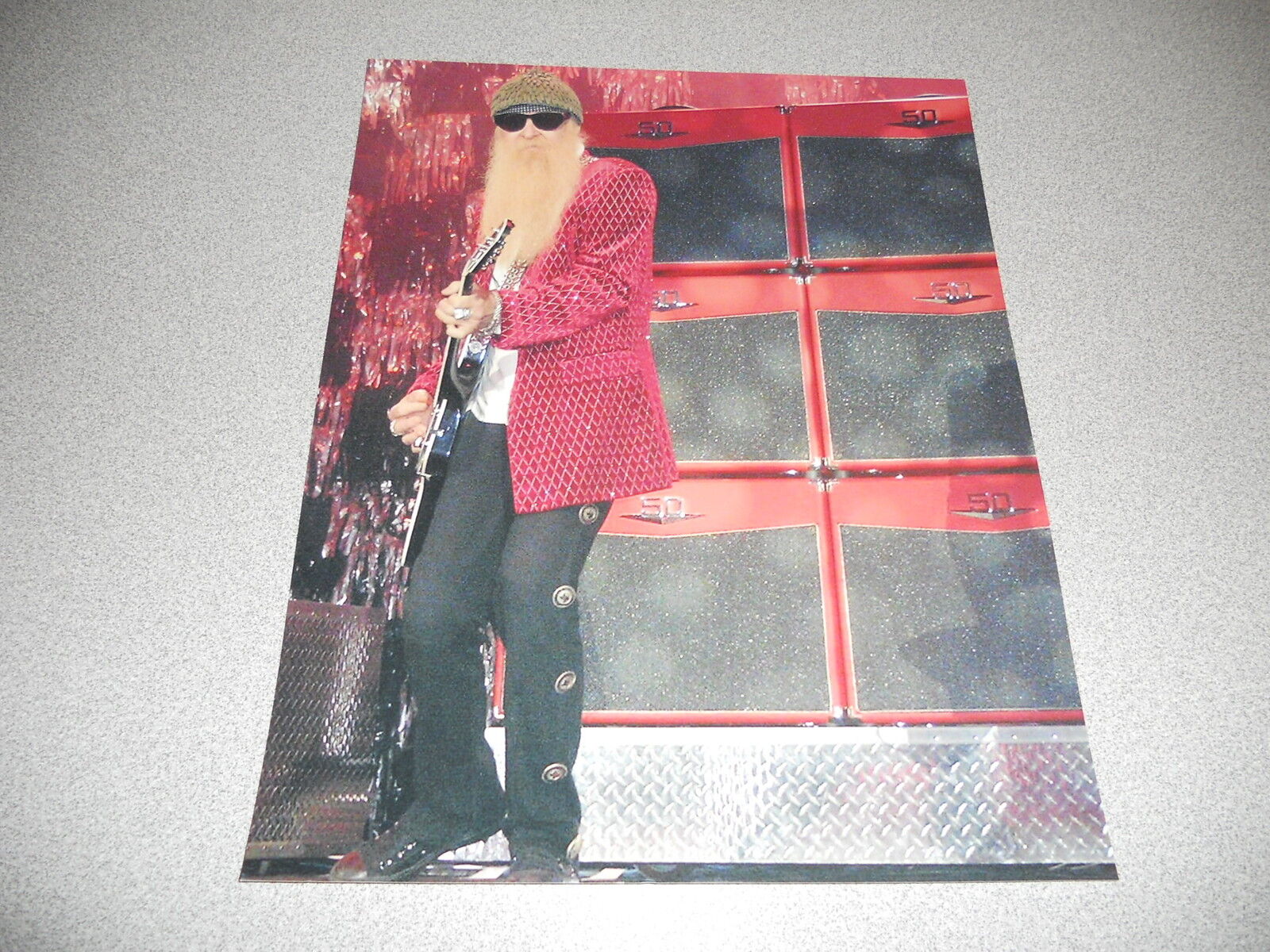 Billy Gibbons ZZ Top 11x14 COOL Live Guitar Photo Poster painting #10