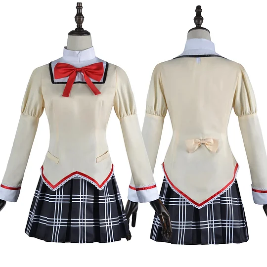 [Wetrose] In Stock Tomoe Mami Sakura Kyouko Miki Sayaka Cosplay Costume Mahoushoujo Magic Girl Dress Anime School Uniform Madoka