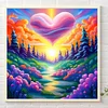 Diamond Painting -DIY Round Drill Partial AB Colorful Scenery(45x45 CM)