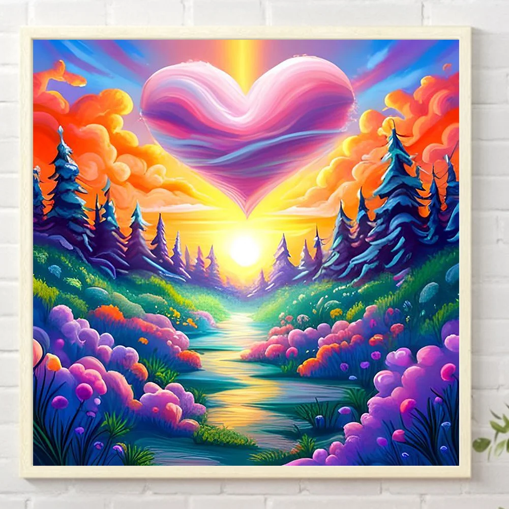 Partial AB Diamond Painting - Full Round Drill - Colorful Scenery(Canvas|45*45cm)