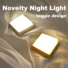 Switch Light Button Night Light USB Rechargeable Atmosphere Light Stepless Dimming Desktop Eye Protection Desk Lamp Magnetic Bedroom Bedside Timer Lamp