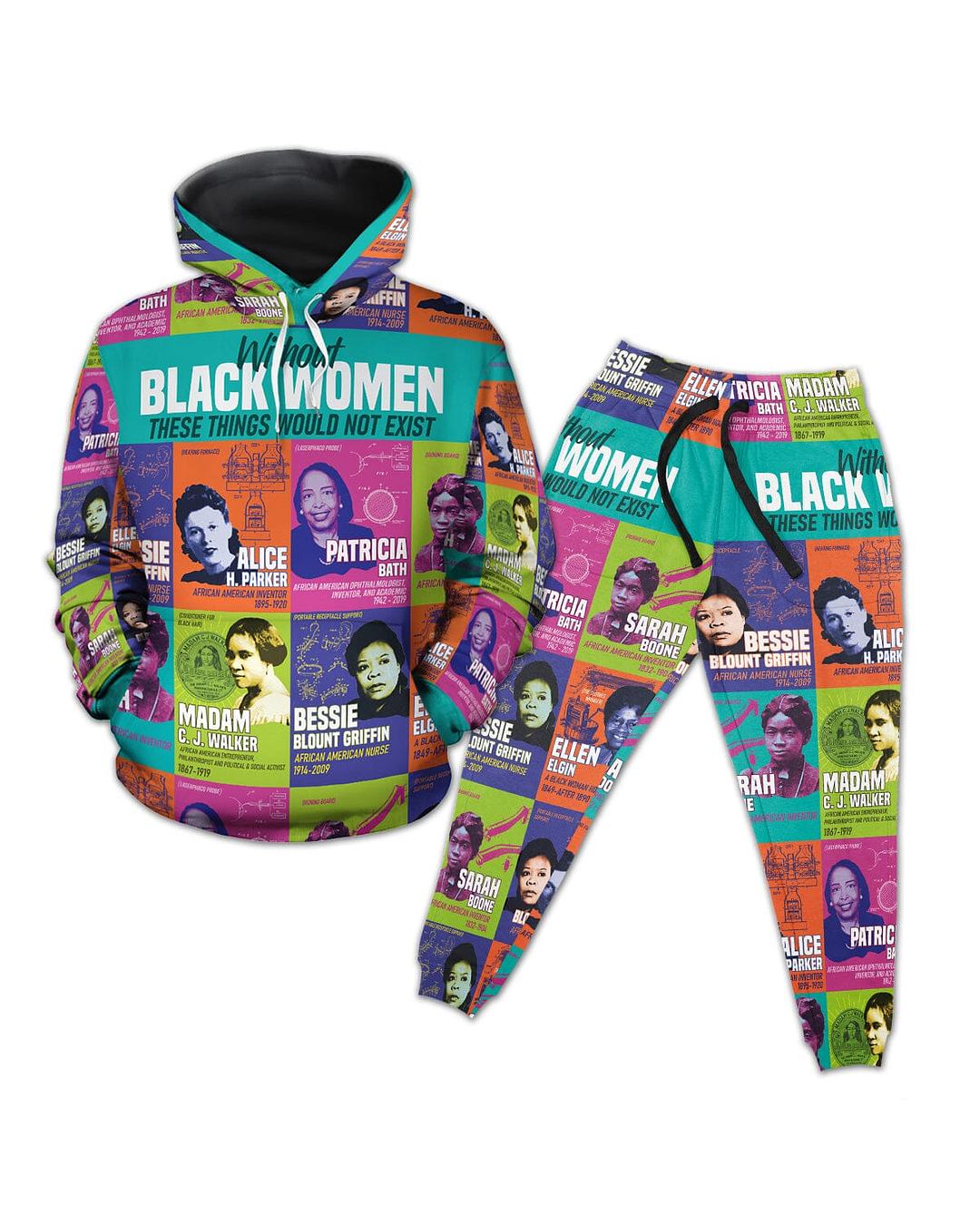 African Women Inventors All-over Hoodie And Joggers Set