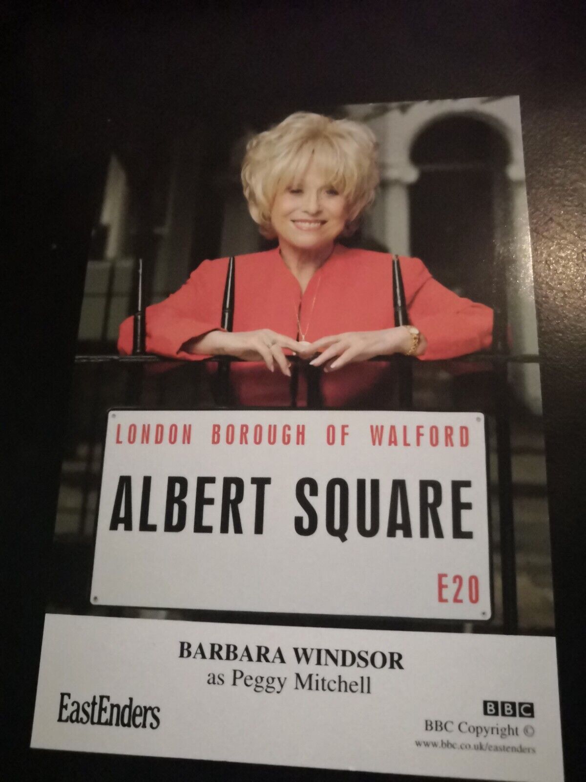 EASTENDERS UNSIGNED CAST CARD OF BARBARA WINDSOR