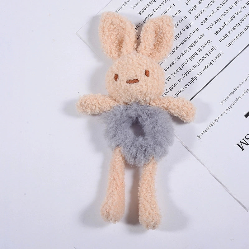 Cartoon Style Bear Plush Hair Tie
