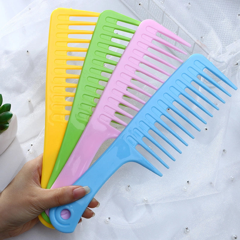 Factory Direct Supply Small Commodity Daily Curly Hair Hair Household Plastic Big Tooth Comb Big Wave Shape Wide Tooth Comb