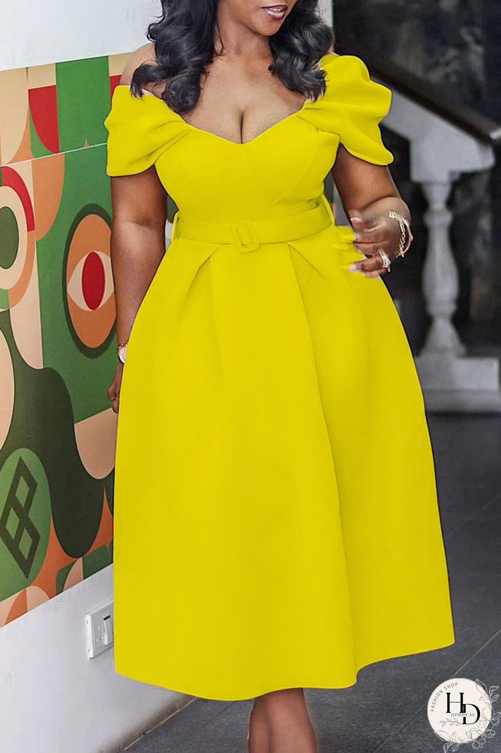 White Fashion Celebrities Solid Split Joint V Neck A Line Dresses