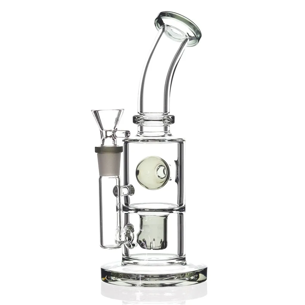 9&Prime; Inverted Shower Orb Glass Mini Bong