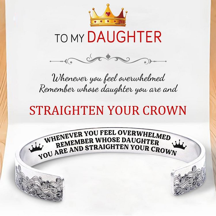 For Daughter - Whenever You Feel Overwhelmed...Wave Cuff Bracelet