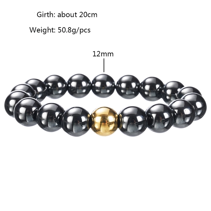 Hip-Hop Geometric Obsidian Beaded Men’s Bracelets