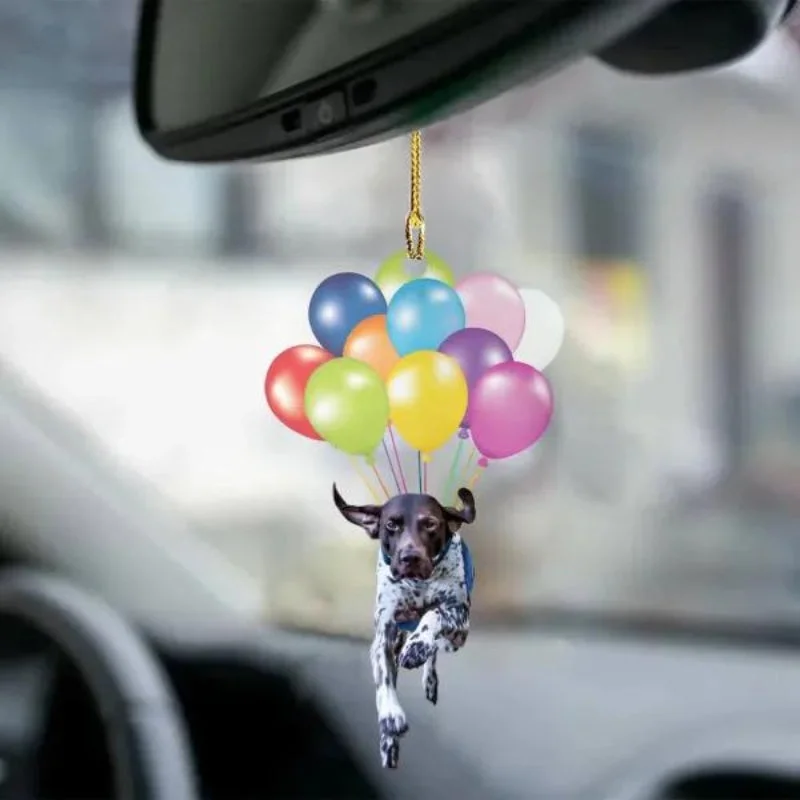 VigorDaily German Shorthaired Pointer Fly With Bubbles Car Hanging Ornament BC006