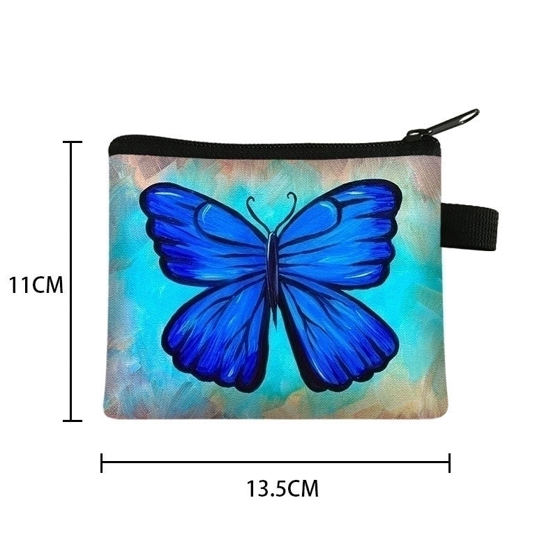 Women’s Butterfly Polyester Zipper Coin Purses
