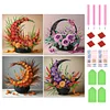 (US Only)4pcs Flower Basket - Diamond Painting - Partial Special Shaped Drill (Canvas|30*30cm)