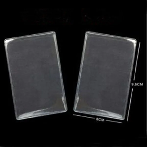 10pcs Card Protect Cover PVC Transparent Waterproof Business Credit Card Holder Women Men ID Card Cover Bags Case