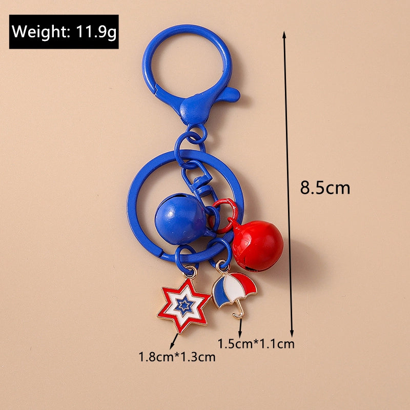 Cute Minimalist Commute Star Bell Umbrella Alloy Keychain