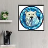 Diamond Painting-DIY Full Round Drill Stained Glass Polar Bear