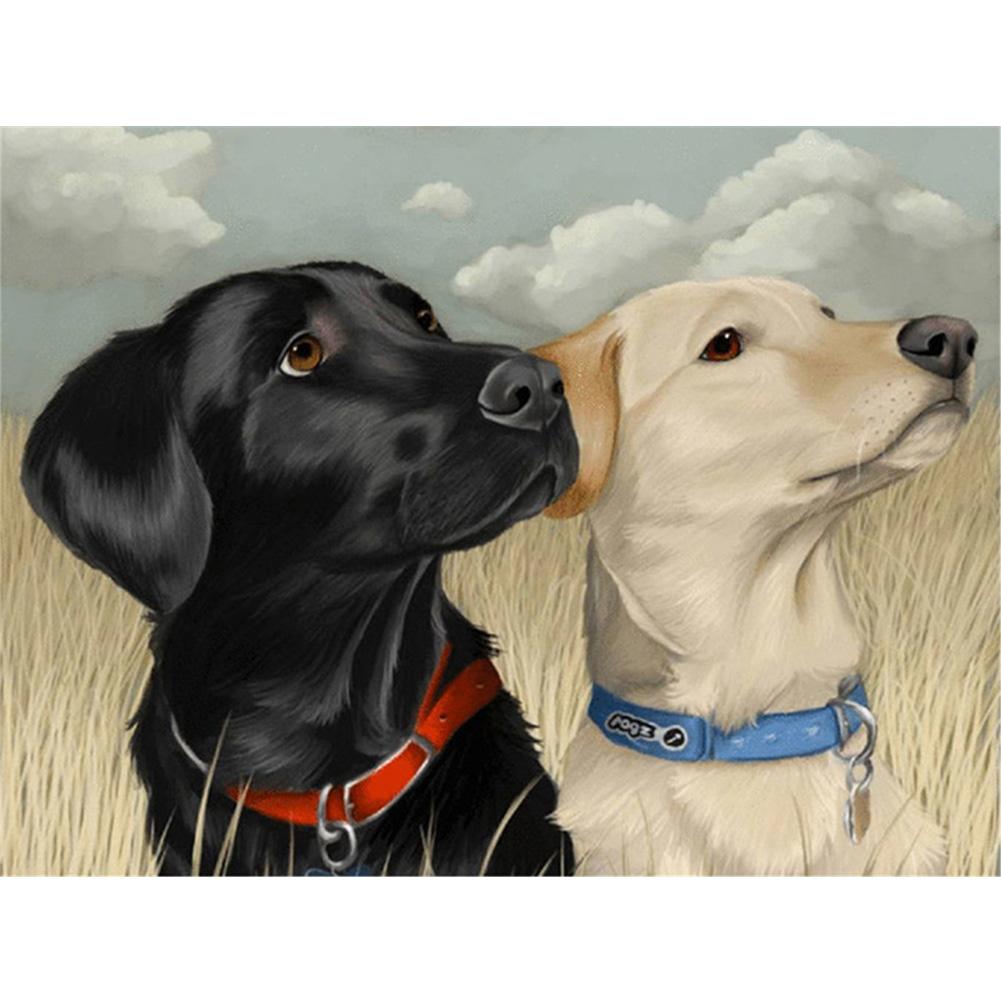 

40*30CM - Dog - Round Drill Diamond Painting, 501 Original