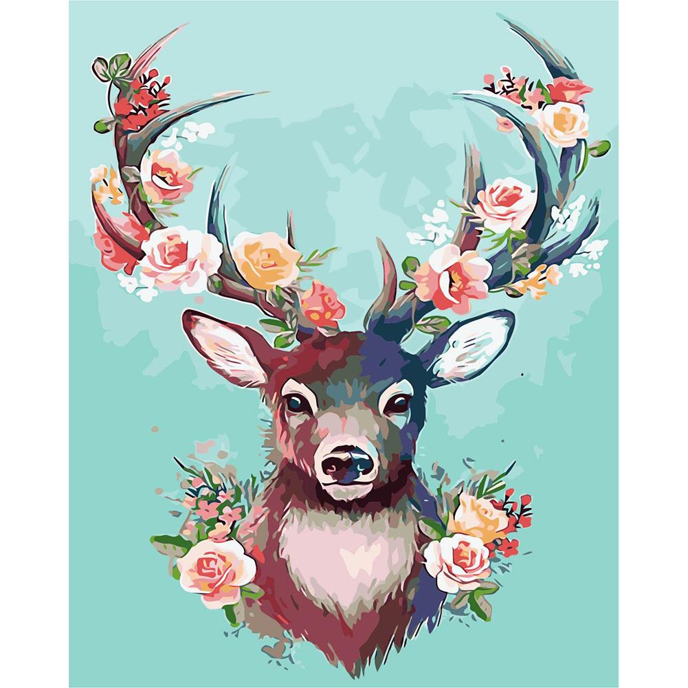 

40*50CM Paint By Numbers-Sika Deer, 501 Original