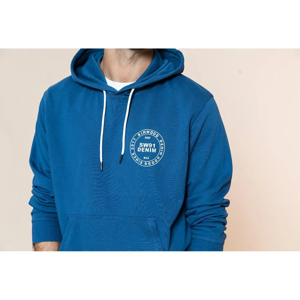 SIMWOOD 2021 Autumn New Hoodies Men Fashion Logo Print Sweatshirts Plus Size letter Hooded Joggers Tracksuits SJ120334