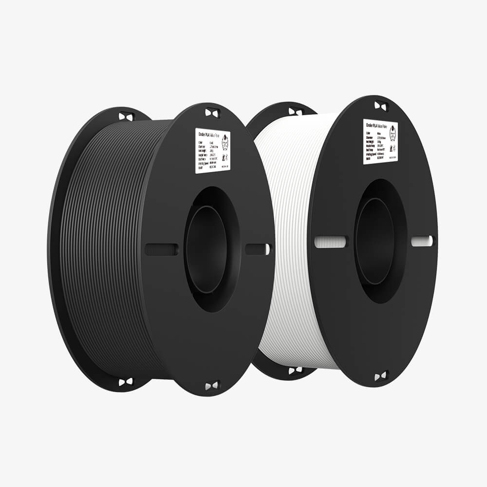 Ender-PLA Wertpaket FDM 3D-Drucker Filament 1,75mm 2 Stücke ( Schwarz & Weiß )