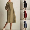 Japanese Style Linen Cotton Dress