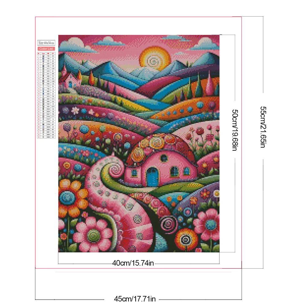 Partial AB Diamond Painting - Full Square Drill - Colorful Flower(Canvas|45*55cm)
