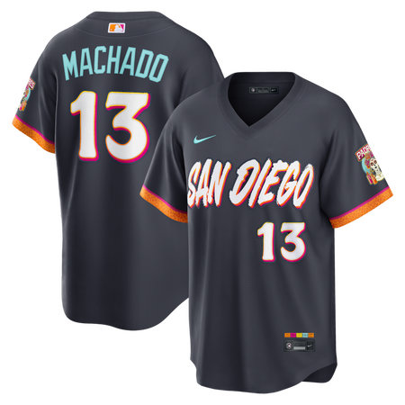Youth San Diego Padres #13 Manny Machado Nike Obsidian 2026 City Connect Stadium Jersey