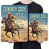 Cowboy Code - Vintage Metal Signs - 20*30cm/30*40cm - Western