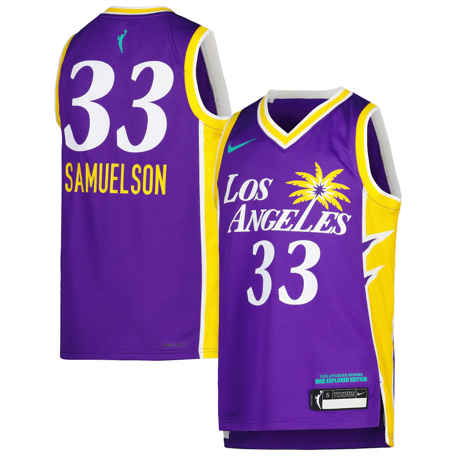 Men's Los Angeles Sparks Katie Lou Samuelson #33 Purple 2021 Explorer Edition Victory Player Jersey
