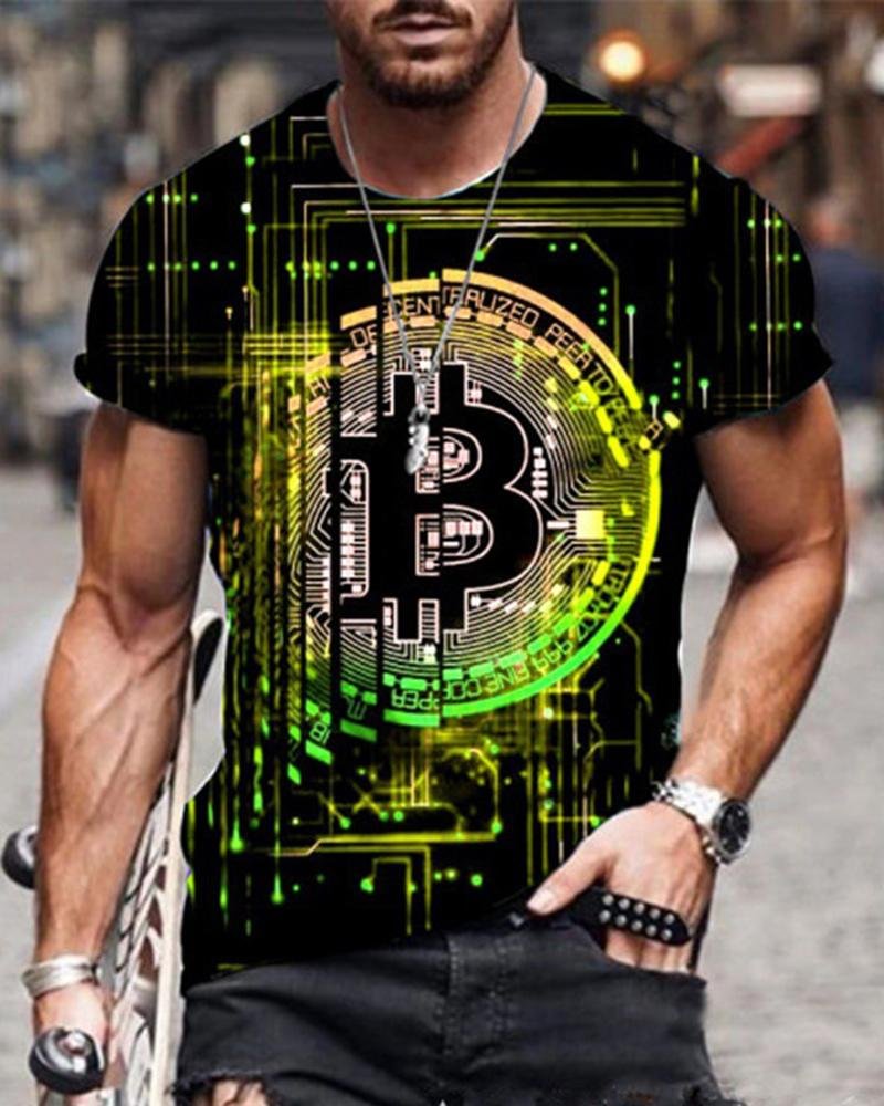 Men Print Casual T-shirts-06
