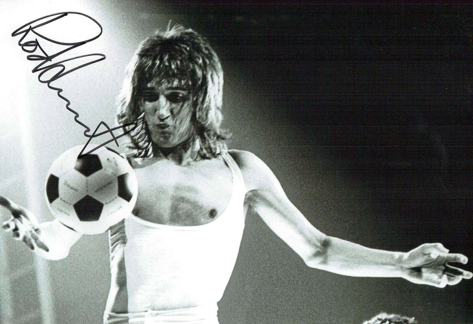 Rod STEWART RARE SIGNED Autograph 12x8 Photo Poster painting B AFTAL RD COA British Rock Singer