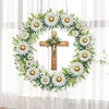 (US Local)Acrylic Special Shape Daisy Cross DIY Diamond Painting Hanging Pendants
