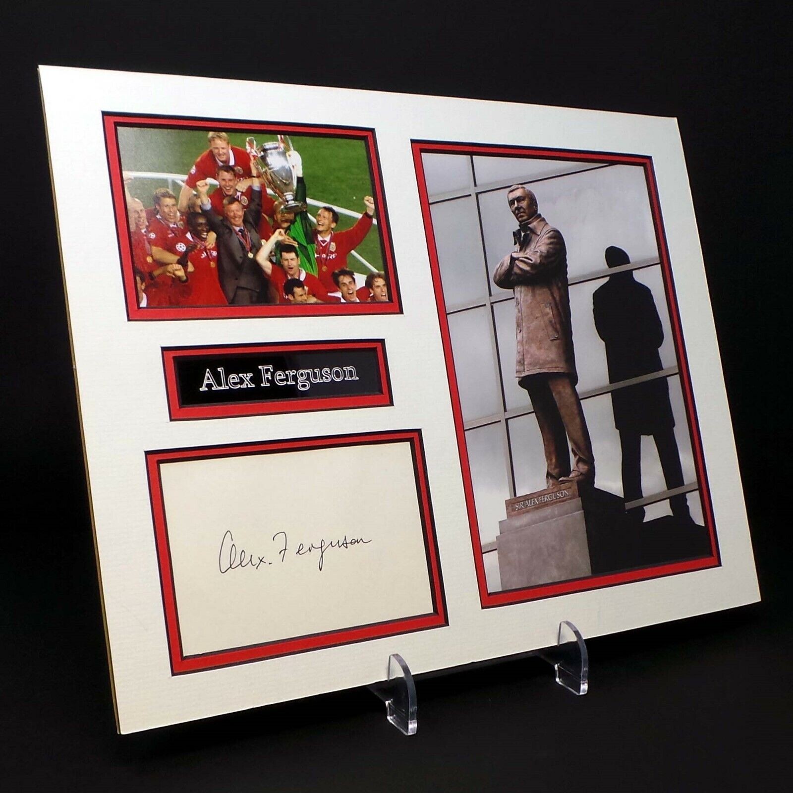 Alex FERGUSON Signed Mounted Photo Poster painting Display AFTAL Ex Manchester Utd Manager